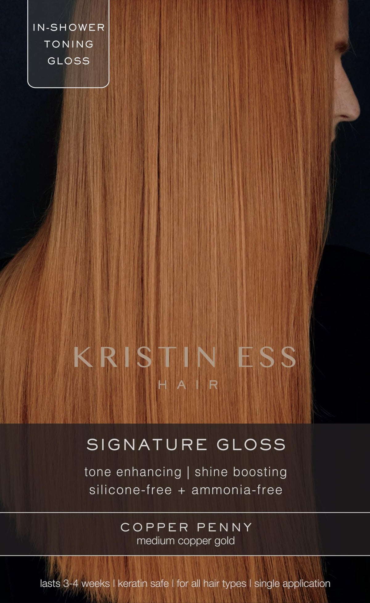 Kristin Ess Hair Copper + Auburn Hair Gloss front view