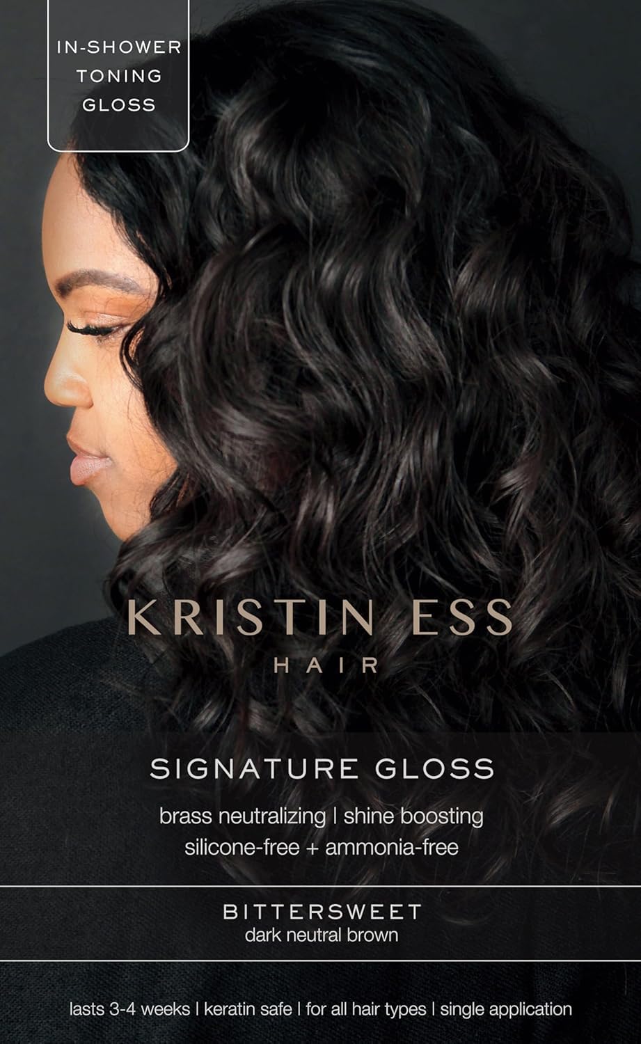 Kristin Ess Hair Gloss Bittersweet Dark Brunette front view