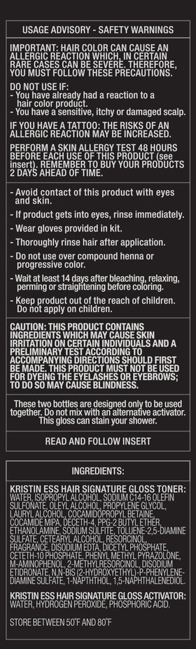 Kristin Ess Hair Gloss Bittersweet Dark Brunette mixed bottles