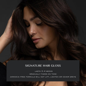 Kristin Ess Hair Gloss Black Iris texture on hair