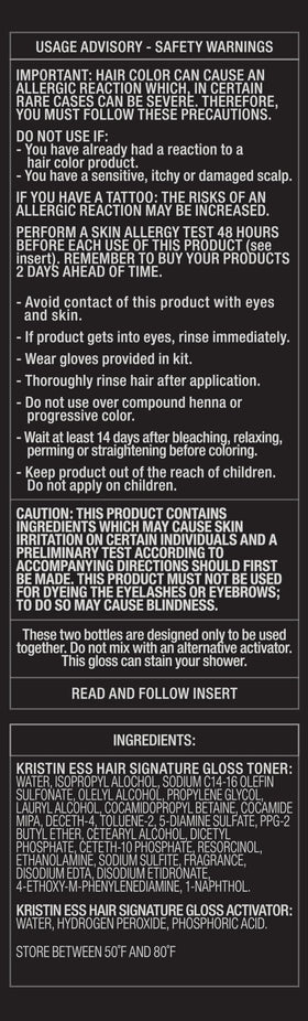 Kristin Ess Hair Gloss Black Iris vibrant colour result