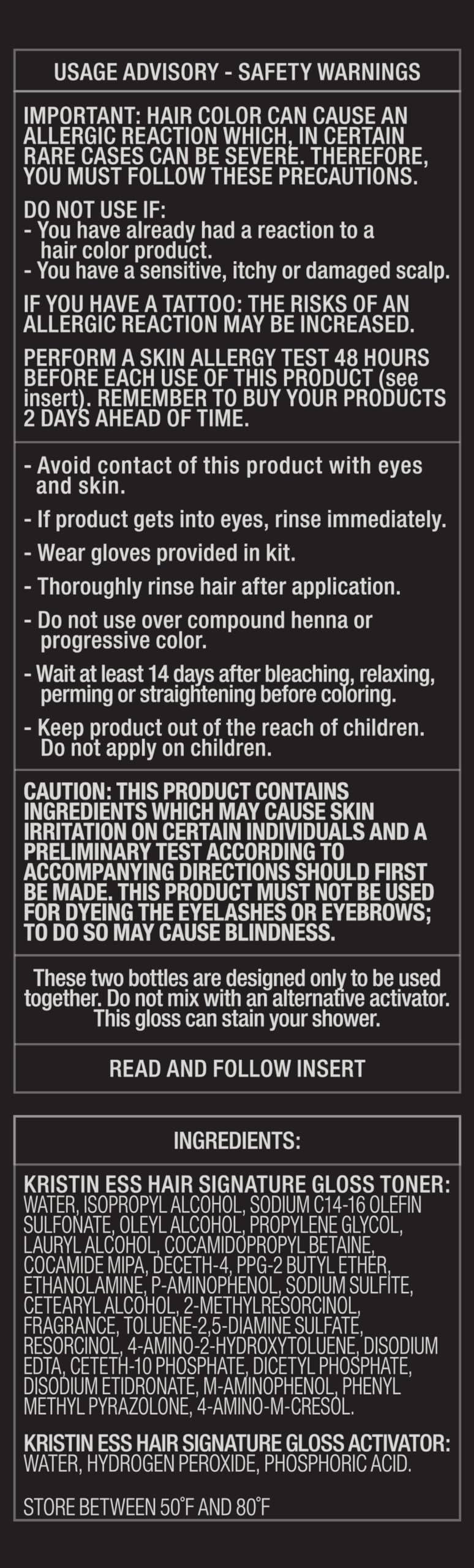 Kristin Ess Hair Gloss Chocolate Cosmo mixed bottles