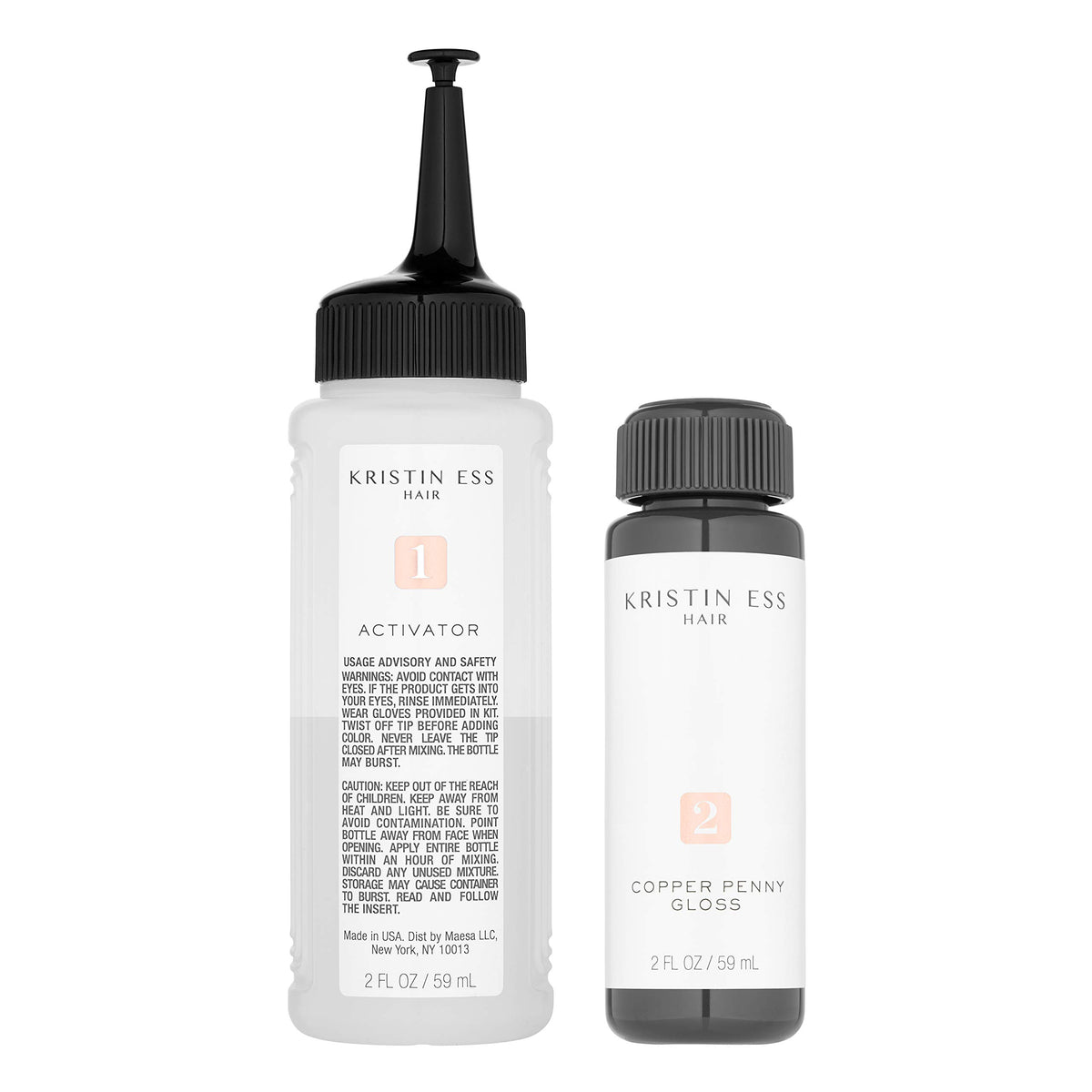 Kristin Ess Hair Gloss on hair after application