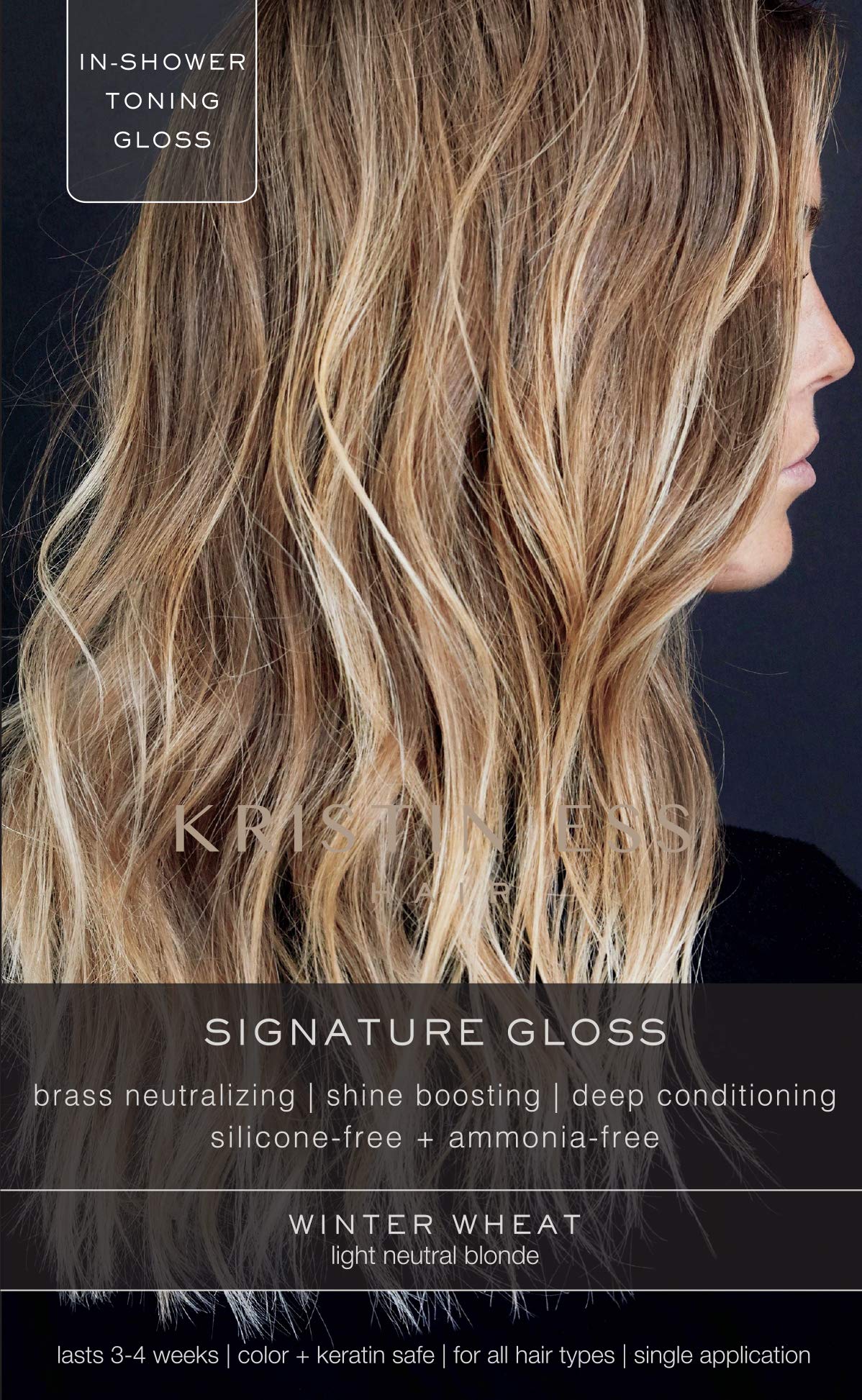 Kristin Ess Hair Gloss Winter Wheat Light Neutral Blonde front view