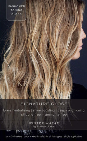Kristin Ess Hair Gloss Winter Wheat Light Neutral Blonde front view