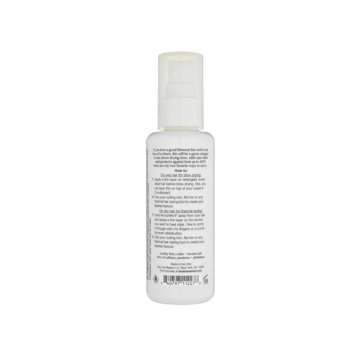 Kristin Ess Hydrating Heat Protection Spray packaging details