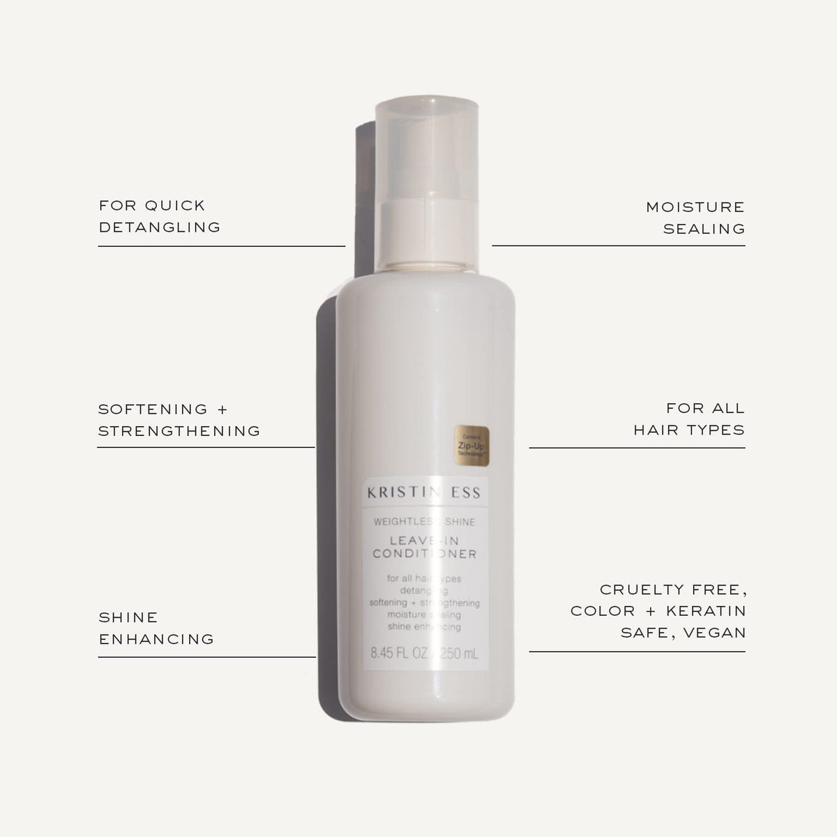Kristin Ess Leave-In Conditioner application on hair