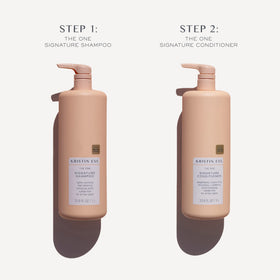 Kristin Ess Signature Shampoo and Conditioner bottles side by side