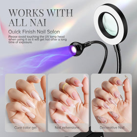 krofaue Dual Head UV Nail Lamp in use for nail art