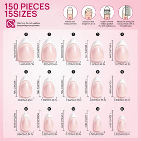 krofaue French Tip Cat Eye Press On Nails application process