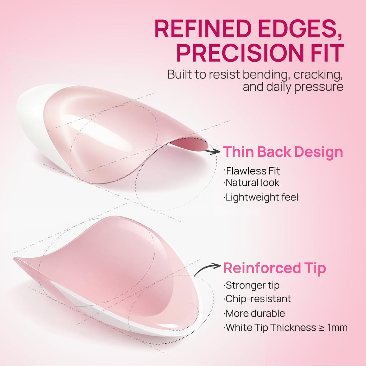 krofaue French Tip Cat Eye Press On Nails lifestyle scene