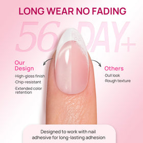 krofaue French Tip Cat Eye Press On Nails packaging