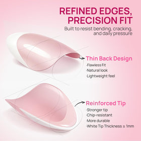 Krofaue nail tips in a stylish setting for daily wear
