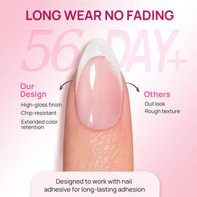 Krofaue nail tips showing various sizes in packaging