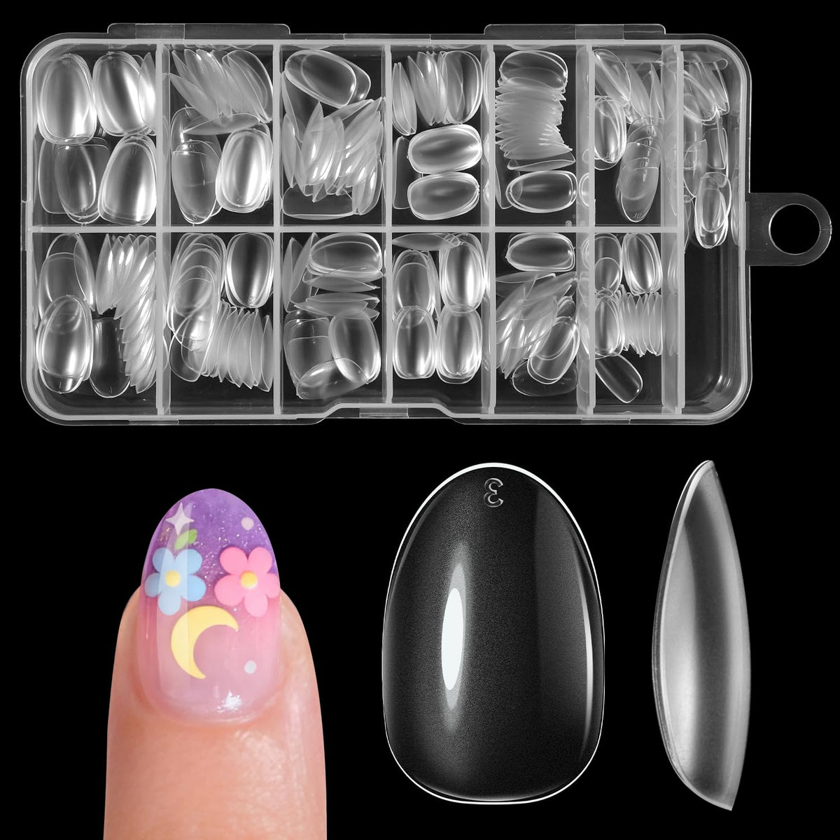 krofaue Short Kids Press on Nails assorted sizes and shapes