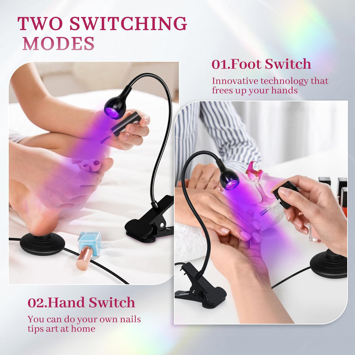 krofaue UV LED Nail Lamp 360-degree rotation