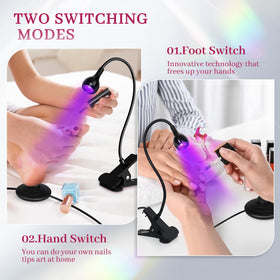 krofaue UV LED Nail Lamp 360-degree rotation