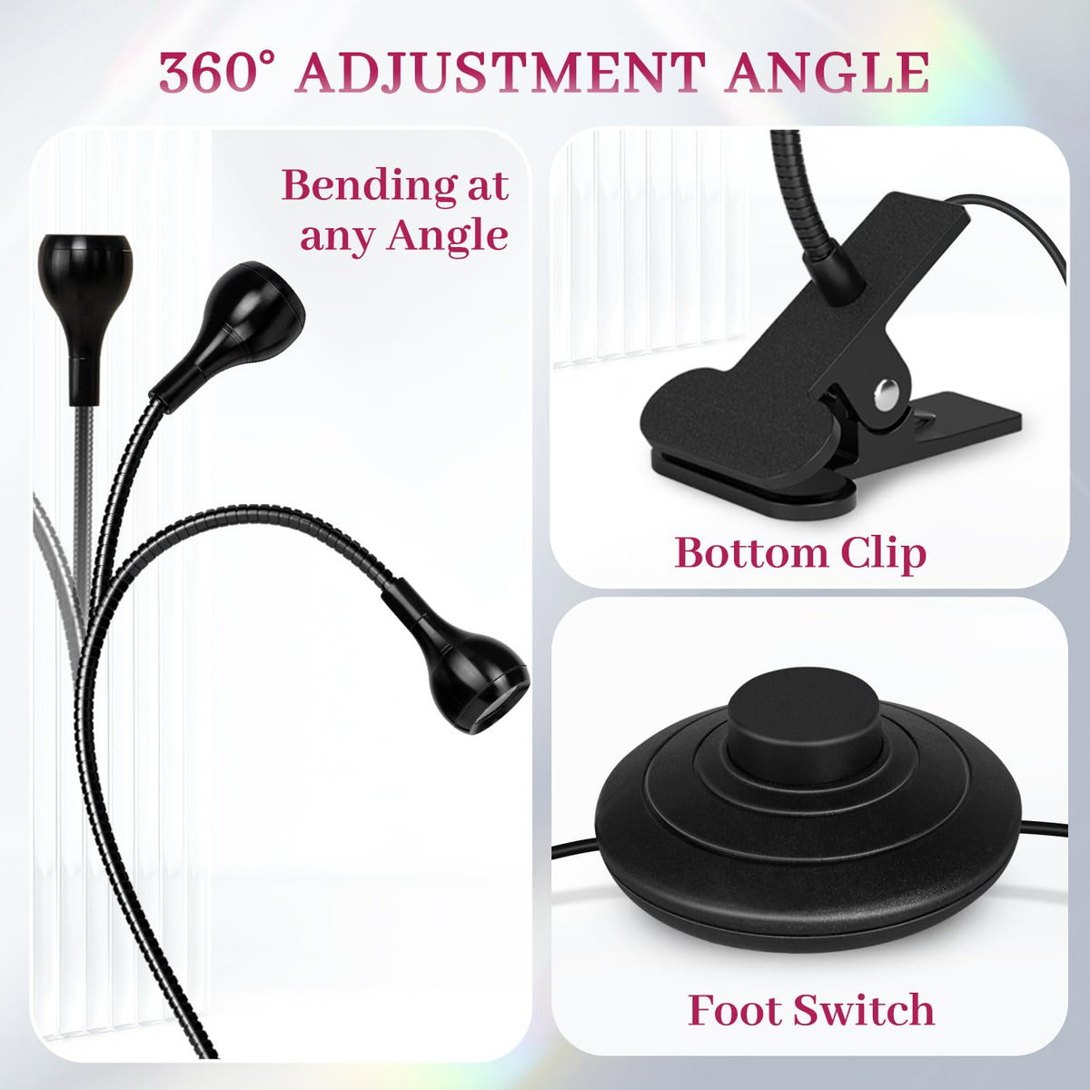 krofaue UV LED Nail Lamp detailed view of foot pedal