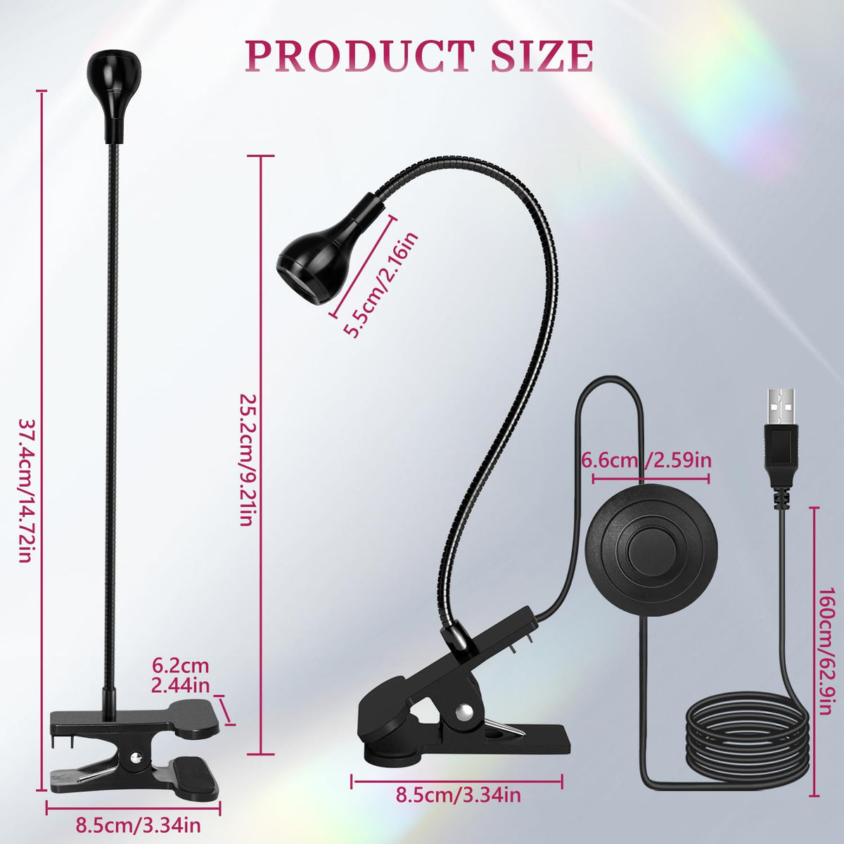 krofaue UV LED Nail Lamp gooseneck design