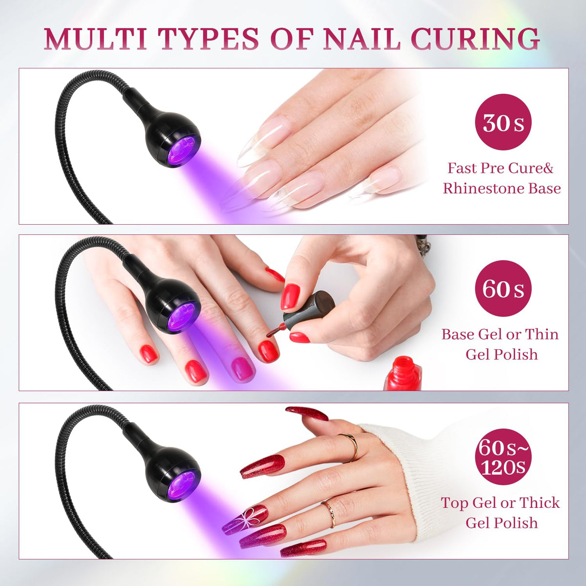 krofaue UV LED Nail Lamp with gel polish