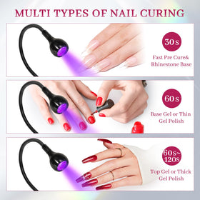 krofaue UV LED Nail Lamp with gel polish