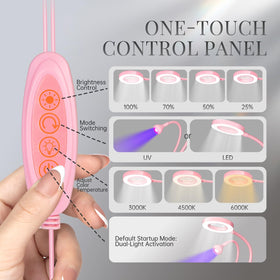 krofaue UV Nail Lamp with adjustable brightness levels