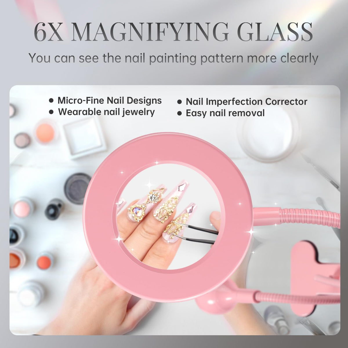 krofaue UV Nail Lamp with flexible gooseneck design