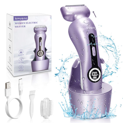 Krov ena Electric Shaver for Women front view with detachable head