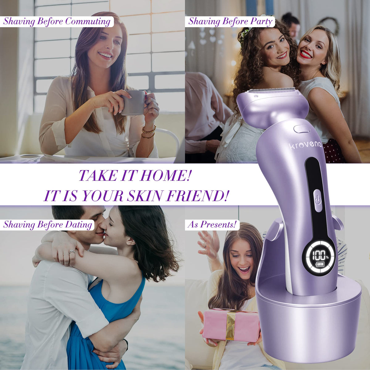 Krov ena Electric Shaver side view showcasing design