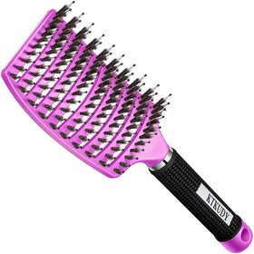 KTKUDY Detangling Brush front view with mixed bristles