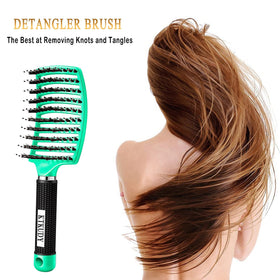 KTKUDY Detangling Brush in use on wet hair
