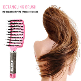 KTKUDY Detangling Brush in use on wet hair