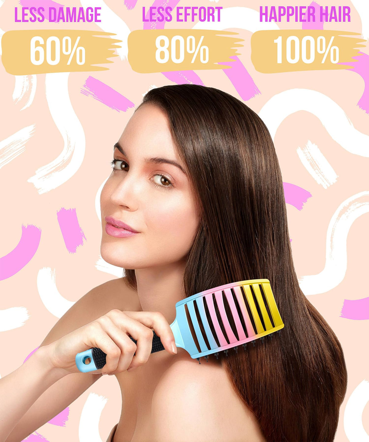 KTKUDY Detangling Brush lightweight design in hand