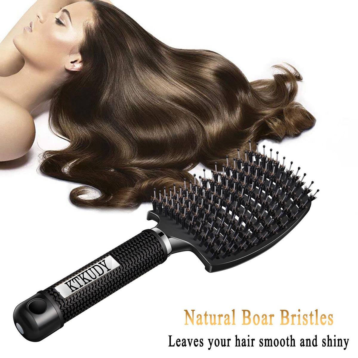 KTKUDY Detangling Brush on a bathroom counter