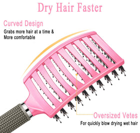 KTKUDY Detangling Brush on a bathroom counter