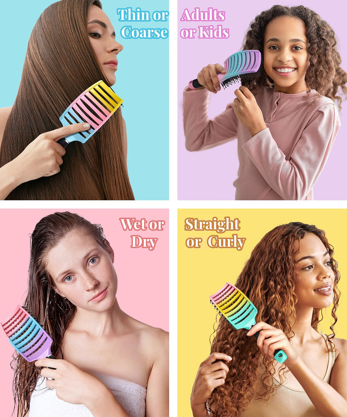 KTKUDY Detangling Brush packaging on display