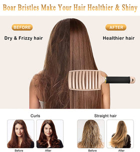 KTKUDY Detangling Brush showcasing ergonomic design and non-slip grip