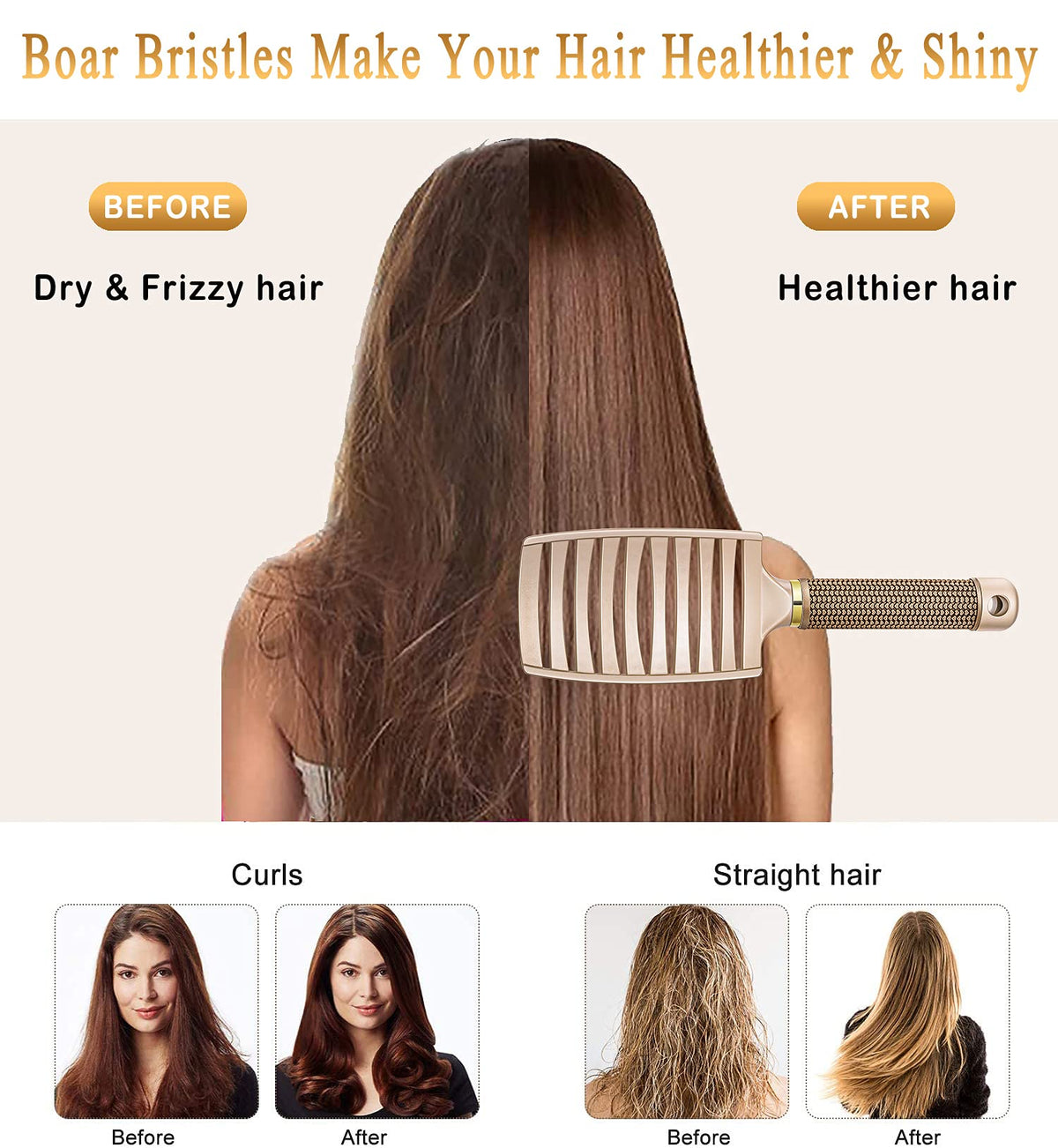 KTKUDY Detangling Brush showing ergonomic design and grip