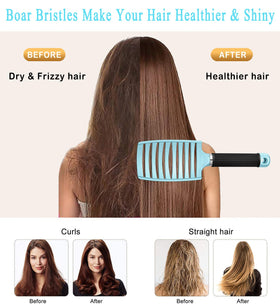 KTKUDY Detangling Brush showing ergonomic design and non-slip grip