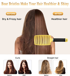 KTKUDY Detangling Brush showing ergonomic handle design