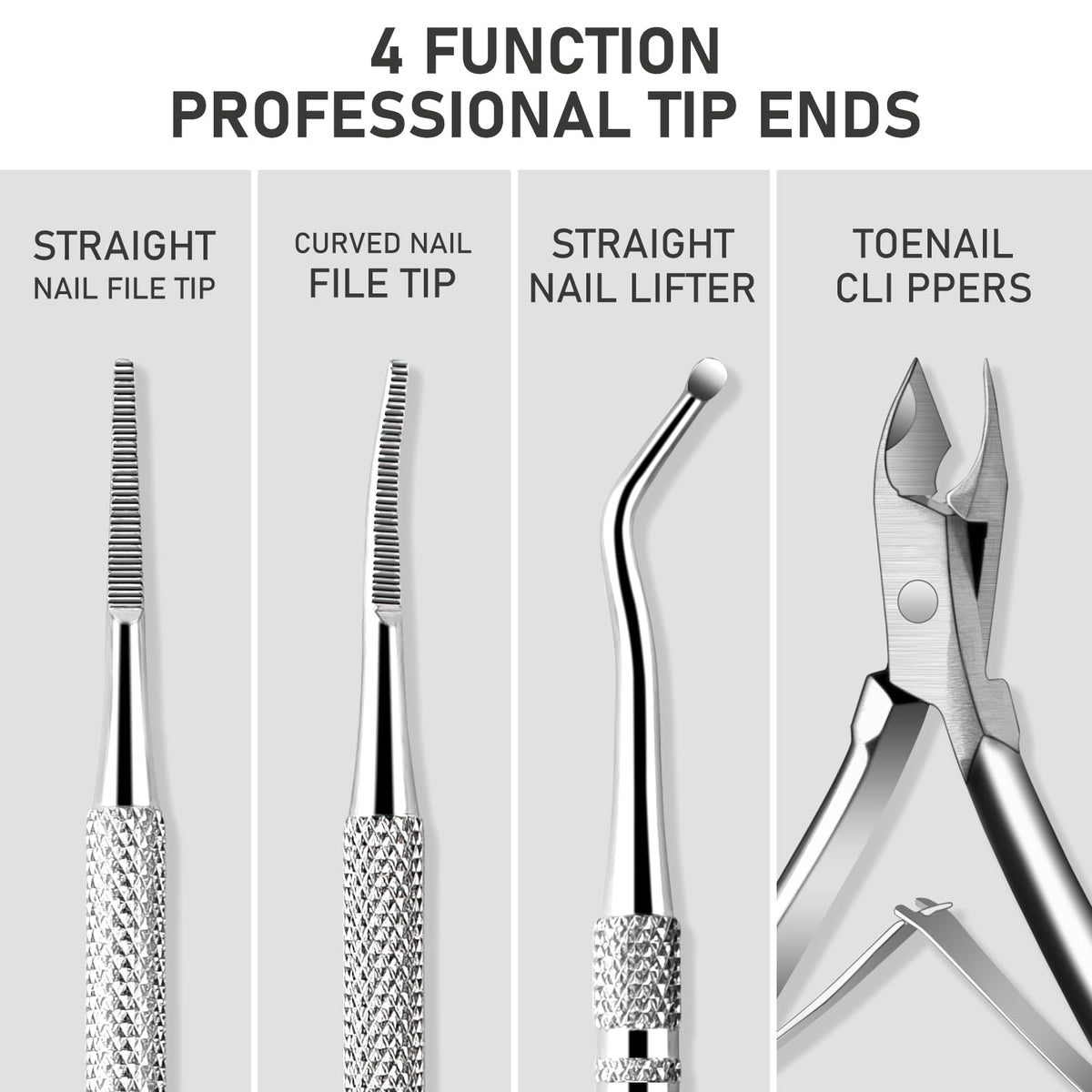 KuanStore ingrown toenail clippers close-up showing precision blades