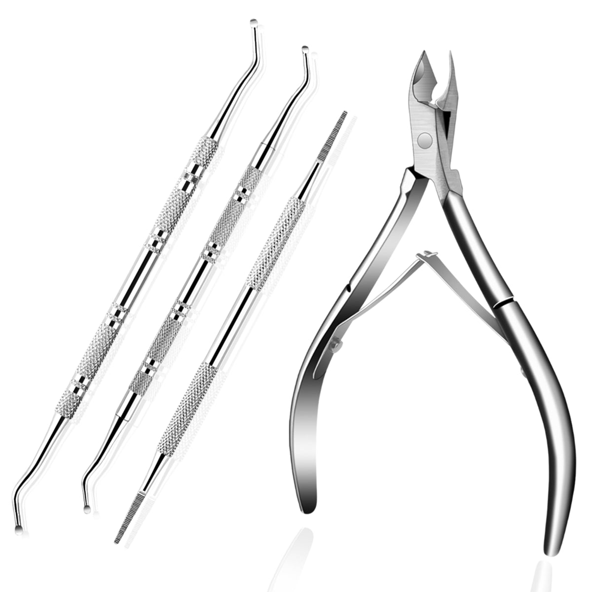 KuanStore Ingrown Toenail Tool Kit front view with tools laid out