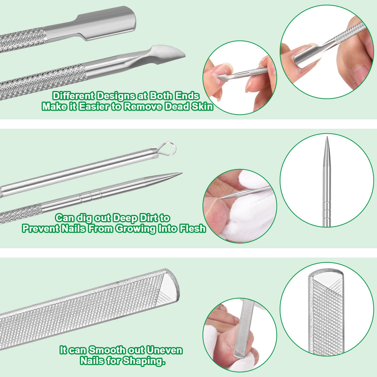 KuanStore nail care tools in use during a pedicure