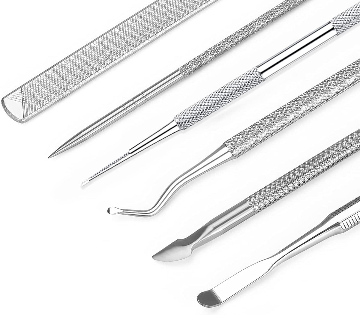 KuanStore pedicure kit tools arranged on a white background