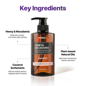 KUNDAL Honey & Macadamia Shampoo & Conditioner Set packaging