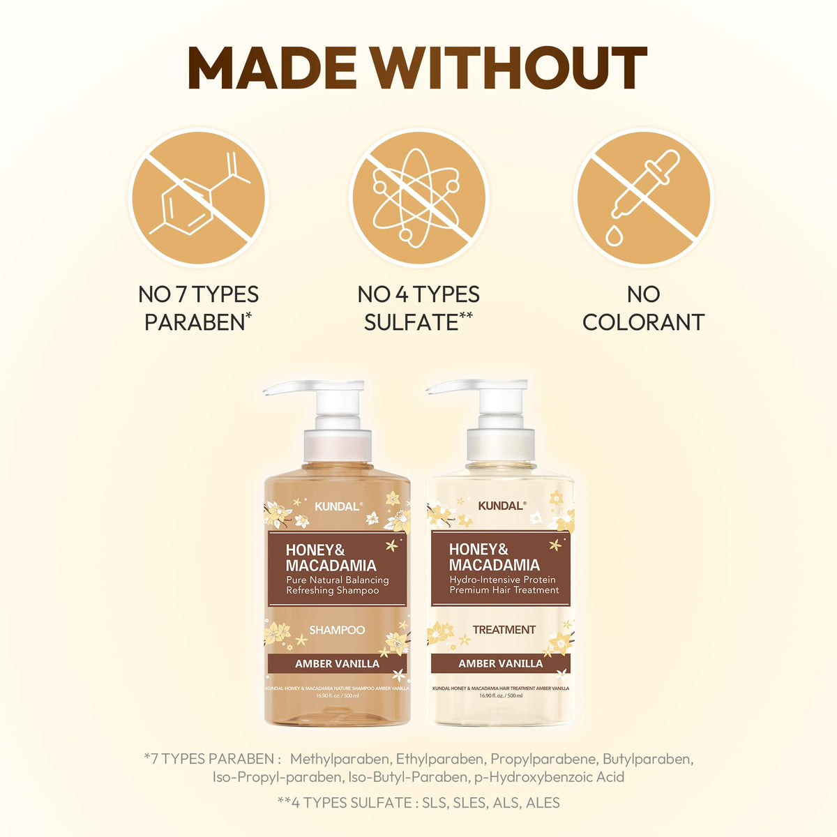 KUNDAL Korean Shampoo and Conditioner Set packaging