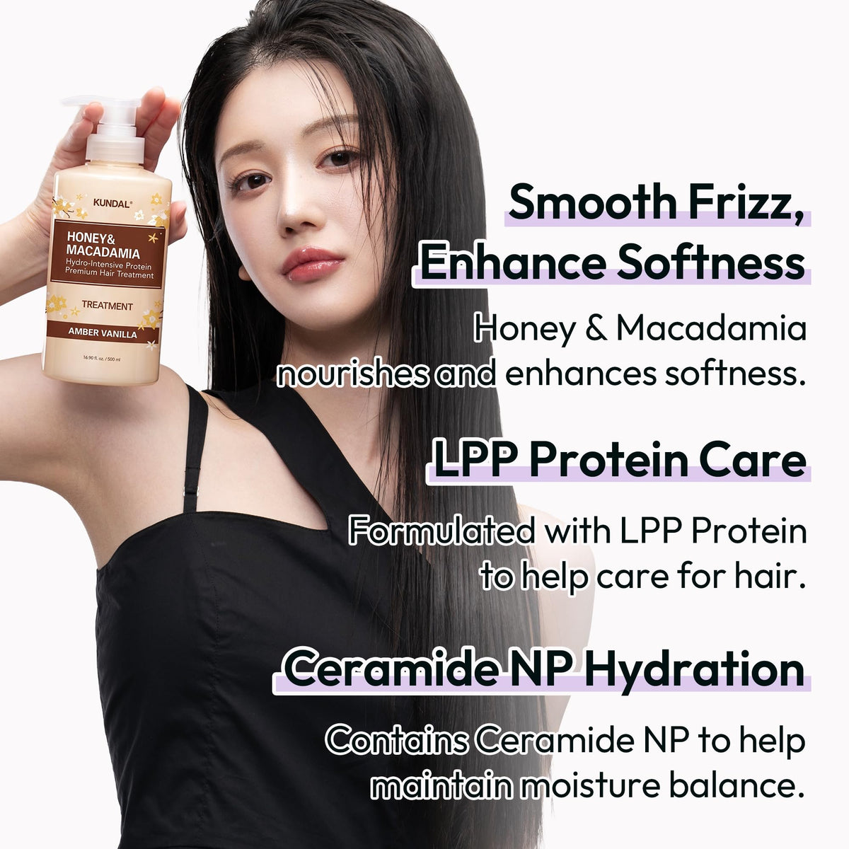 KUNDAL shampoo and conditioner bottles with natural ingredients