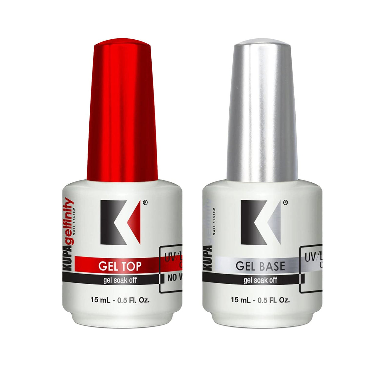KUPA Gelfinity Base Coat and Glossy Top Coat Duo Set packaging front view