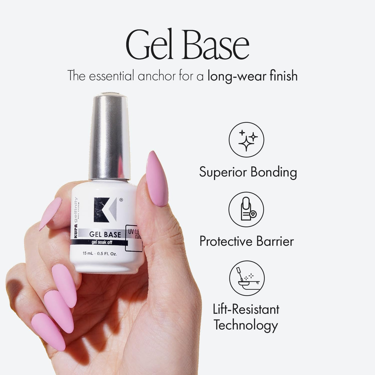 KUPA Gelfinity Glossy Top Coat bottle with brush