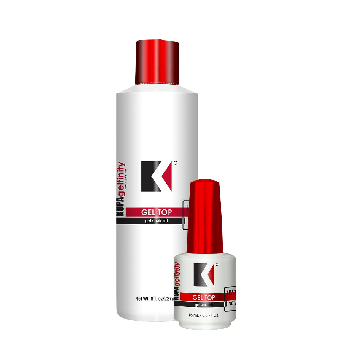 KUPA GelFinity Soak Off Gel Top Coat 8 Fl Oz front view